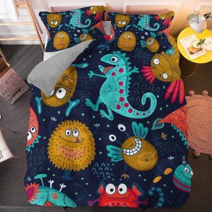 Housse de couette dinosaure en coton pour chambre enfant
