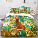 Housse de couette dinosaure 140x200 pour chambre enfant