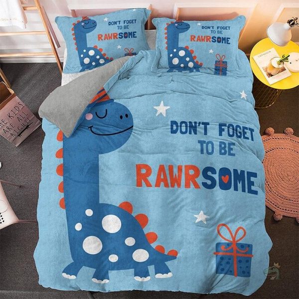 housse-de-couette-dinosaure-dessin-denfant-1-1 Housse de couette Jurassic World bleue pour chambre d'enfant