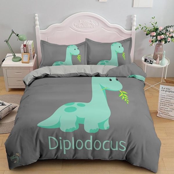 Housse de couette enfant sur le thème des dinosaures
