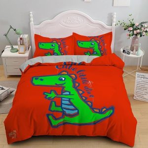 Housse de couette dinosaure pour enfant colorée et ludique