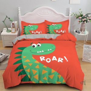 Parure de lit dinosaure pour deux personnes