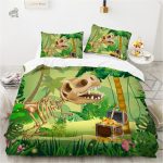 Parure de lit dinosaure pour une personne
