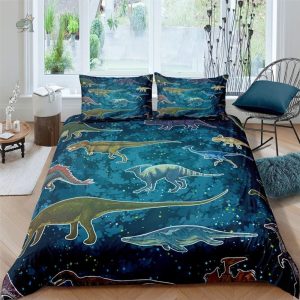 Housse de couette dinosaure marin pour chambre enfant