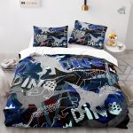 Housse de couette dinosaure moderne avec motifs colorés