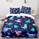 Housse de couette dinosaure 200x200 pour chambre enfant