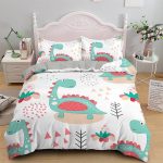 Housse de couette dinosaure pour fille