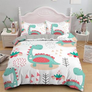 Housse de couette dinosaure pour fille