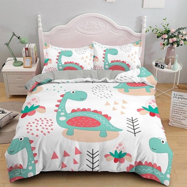 Housse de couette dinosaure pour fille