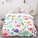 Housse de couette dinosaure pour fille