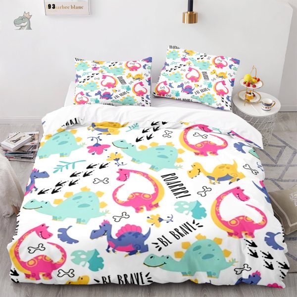 housse-de-couette-dinosaure-pour-fillette-1 Housse de couette dinosaure pour fille