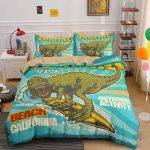 Housse de couette dinosaure estivale pour chambre d'enfant