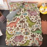 Housse de couette motif dinosaure 240x200 cm