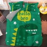 Housse de couette dinosaure pour lit simple enfant