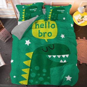 Housse de couette dinosaure pour lit simple enfant