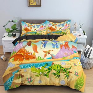 Parure de lit dinosaure imprimé pour une chambre enfantine