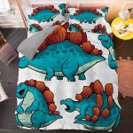 Housse de couette dinosaure stegosaurus pour chambre enfant