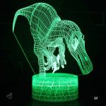 Lampe 3D dinosaure lumineuse pour une ambiance ludique