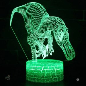 Lampe 3D dinosaure lumineuse pour une ambiance ludique