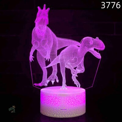 lampe-led-3d-dinosaure-1 Lampe LED dinosaure 3D colorée pour décoration d'intérieur