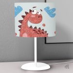 Lampe origami dinosaure en forme de dinosaure stylisé