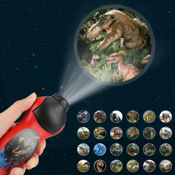 Projecteur lumineux avec motif dinosaure coloré