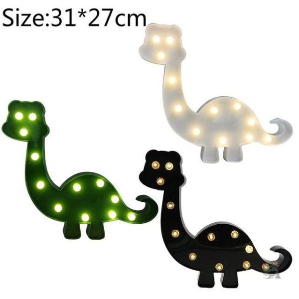Lampes en forme de dinosaures colorés et amusants