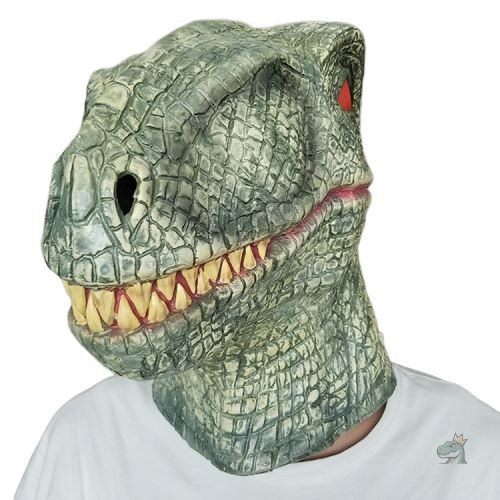 masque-dinosaure-latex-1 Masque Dinosaure Prédateur Jurassique pour enfants