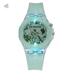 Montre dinosaure colorée avec écran digital