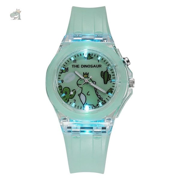 Montre dinosaure colorée avec écran digital