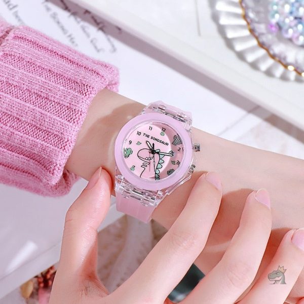 Montre amusante avec motif de dinosaure pour enfants