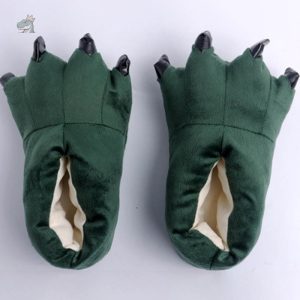 Pantoufles en forme de patte de dinosaure