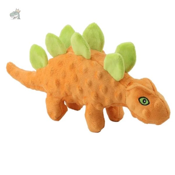 Peluche dinosaure orange douce et câline pour les enfants