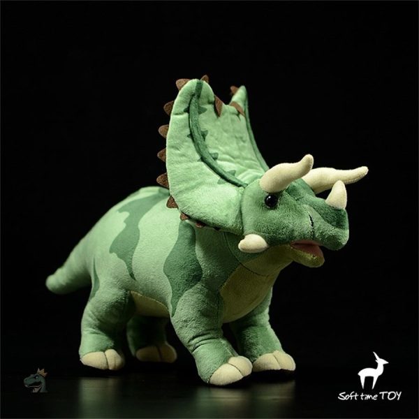 peluche-dinosaure-1m-1 Peluche Triceratops vert en forme douce et mignonne
