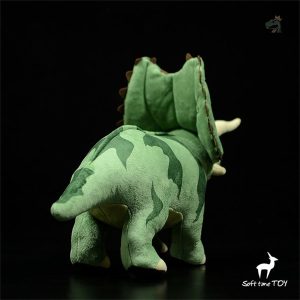 Doudou dinosaure Triceratops vert idéal pour les enfants