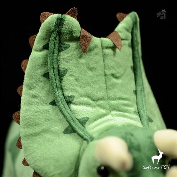 Doudou Triceratops vert, parfait pour les moments de jeu