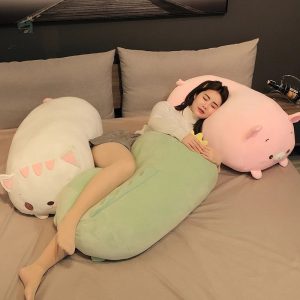 Coussin dinosaure vert, peluche amusante et décorative