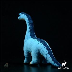 Peluche douce en forme de Diplodocus bleu