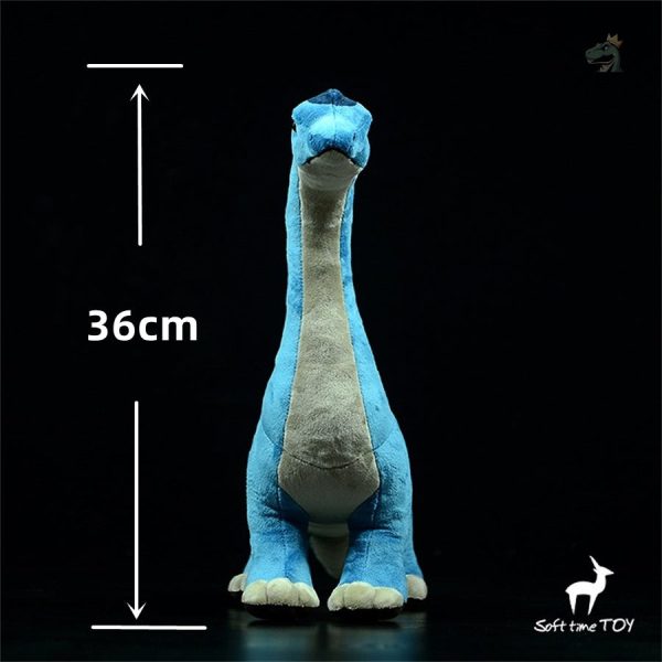Diplodocus bleu en peluche, idéal pour les enfants