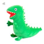 Peluche dinosaure vert foncé avec gros yeux adorables