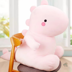 Peluche dinosaure rose de 30 cm