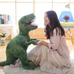 Peluche Tyrannosaure Vert, doux et amusant pour les enfants