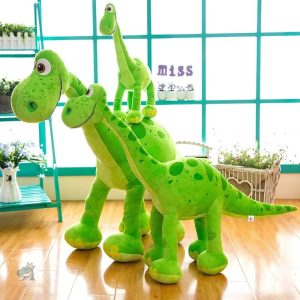Dinosaur en peluche doux, couleur verte