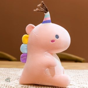 Peluche T-rex rose pour filles