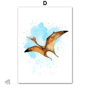 Affiche élégante avec motif de dinosaure moderne