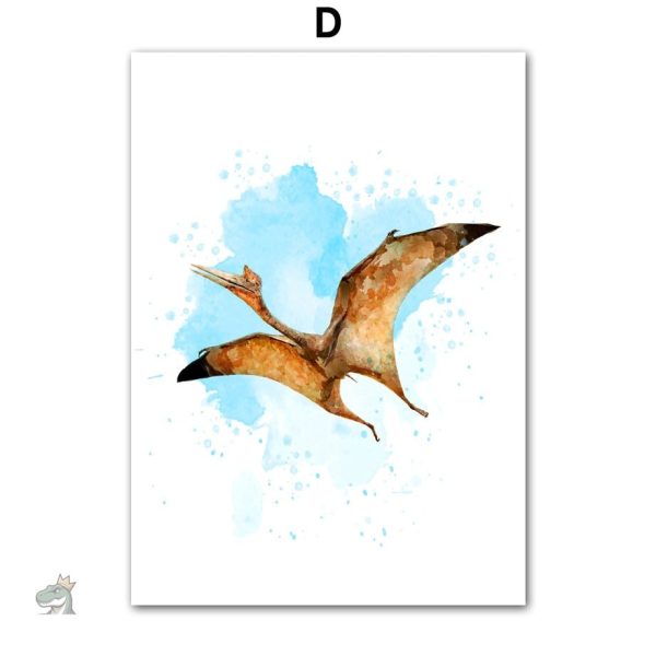 Affiche élégante avec motif de dinosaure moderne