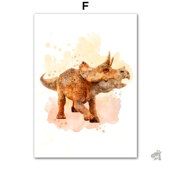 Poster décoratif dinosaure, design contemporain