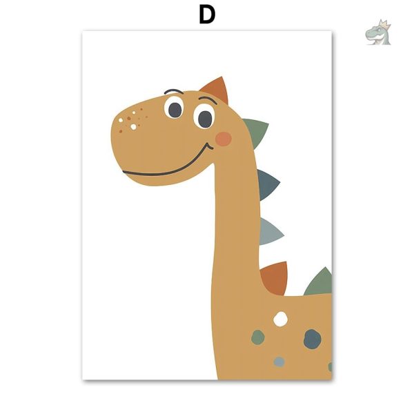 Illustrations de dinosaures sur affiche décorative
