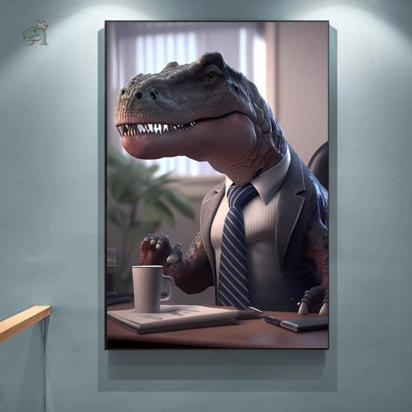 Illustration ludique d'un dinosaure stylé