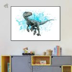 Poster de dinosaures confrontés à des héros emblématiques